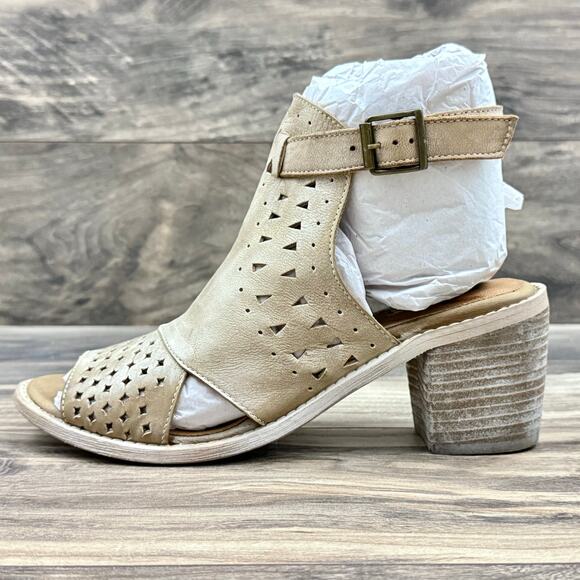 NIB Roan by Bed Stu Christine P 8 Nubuck Open Toe Ankle Strap Perforated Sandal - Picture 5 of 14
